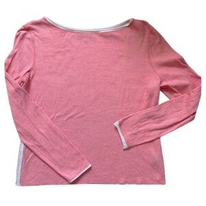 Women's Pink Long-Sleeve Boatneck Top